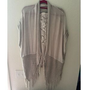 One Size Women's Beige/Grey Shawl